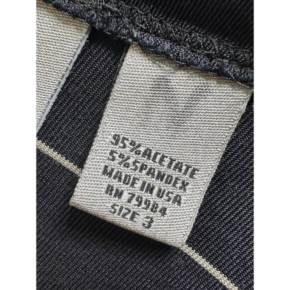 Chicos Travelers Black Snap Button Up Stripe‎ ~ Acetate Size 3 (Large) - Picture 14 of 14